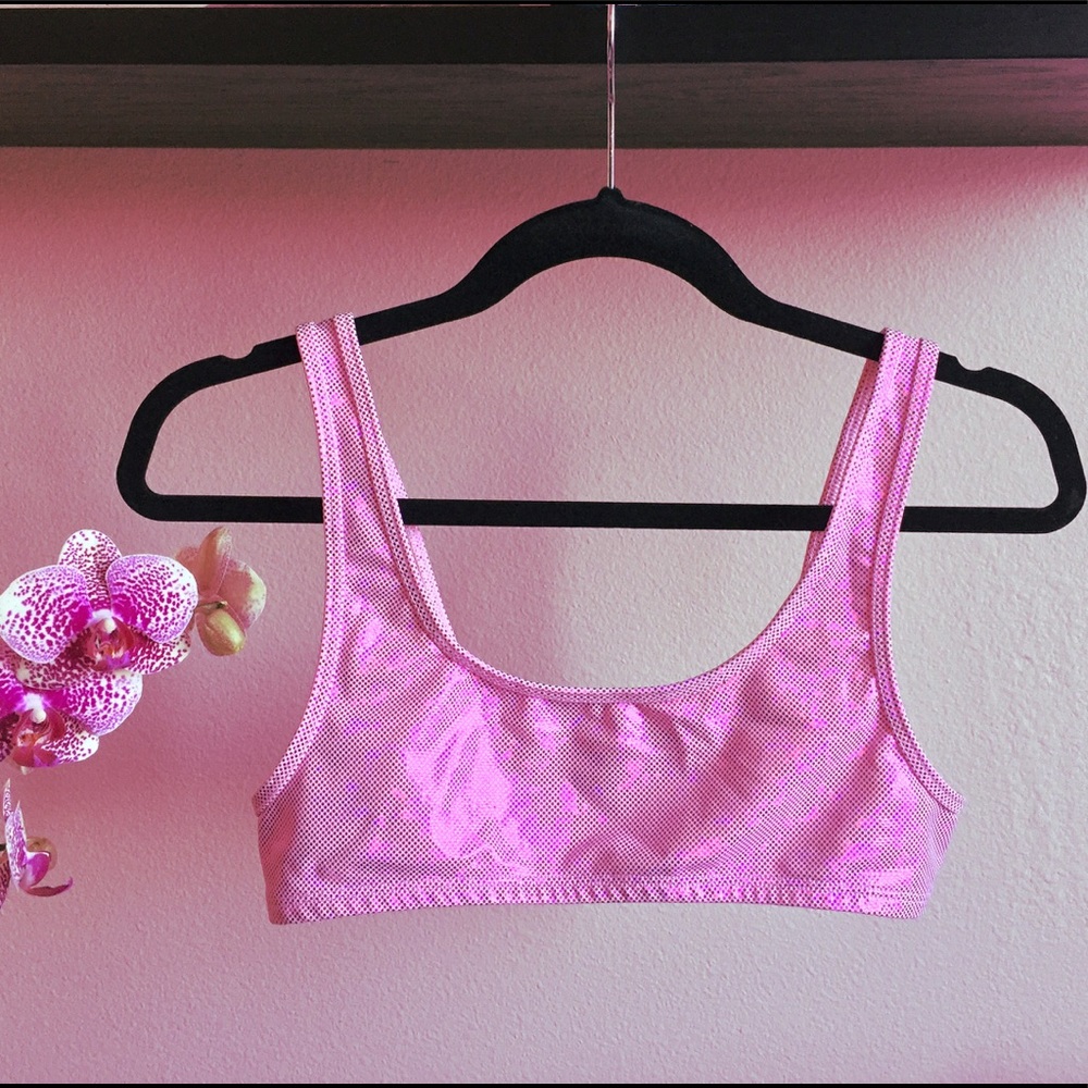 NWOT Cali Sun & Fun Hologram Bikini Top